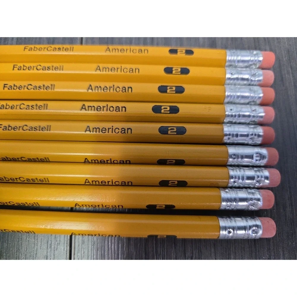 Vintage Faber Castell American Quality No.2 Pencils (9) Unsharpened USA MADE